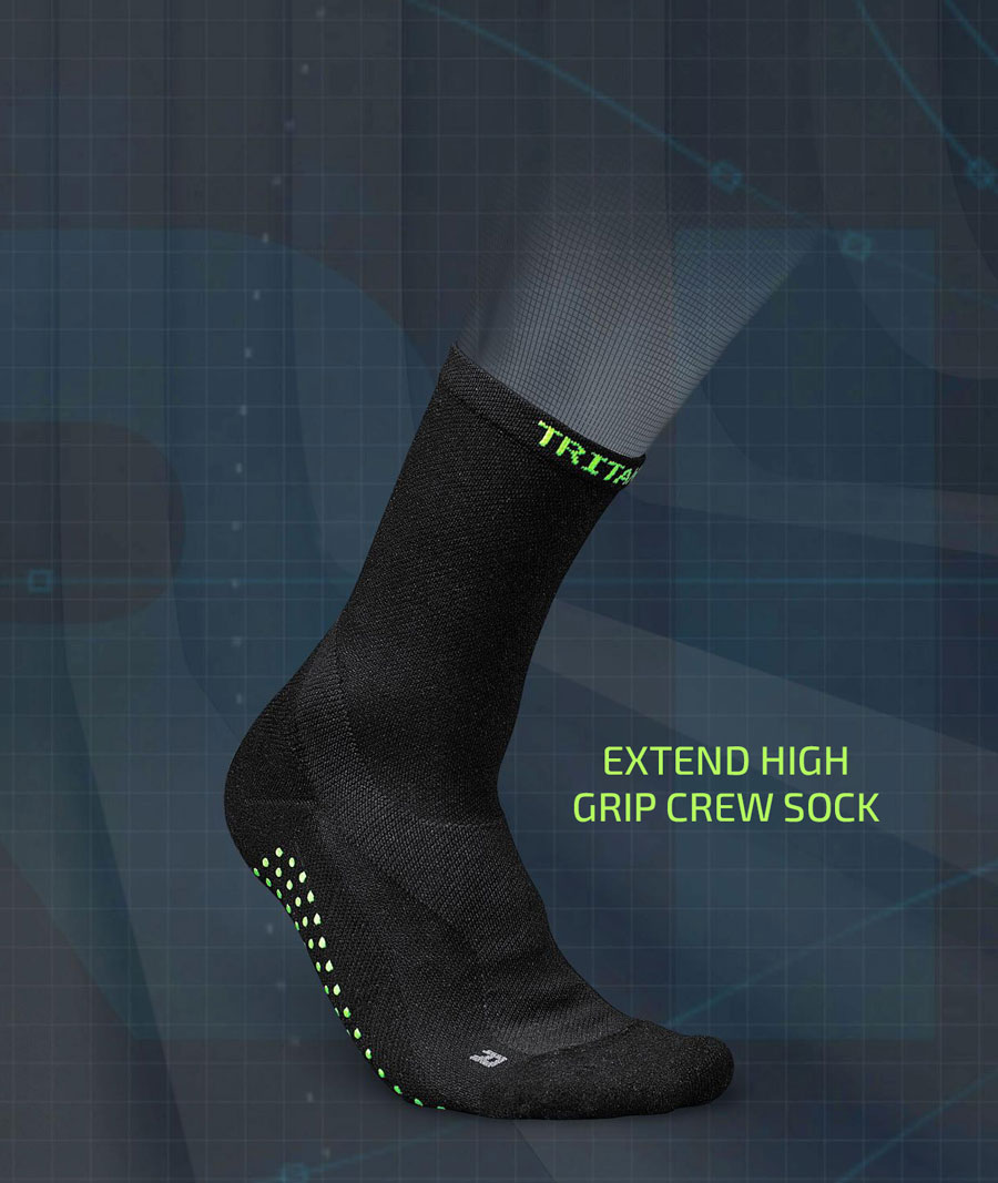 Tritanium eXtend Compression GRIP Crew Socks – Compression Level2